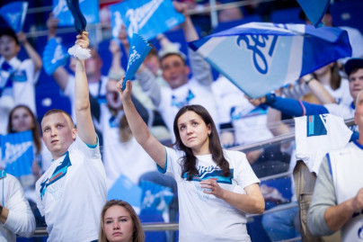 Болельщики на метче за третье место Единой Лиги ВТБ 2017/2018 УНИКС — «Зенит»