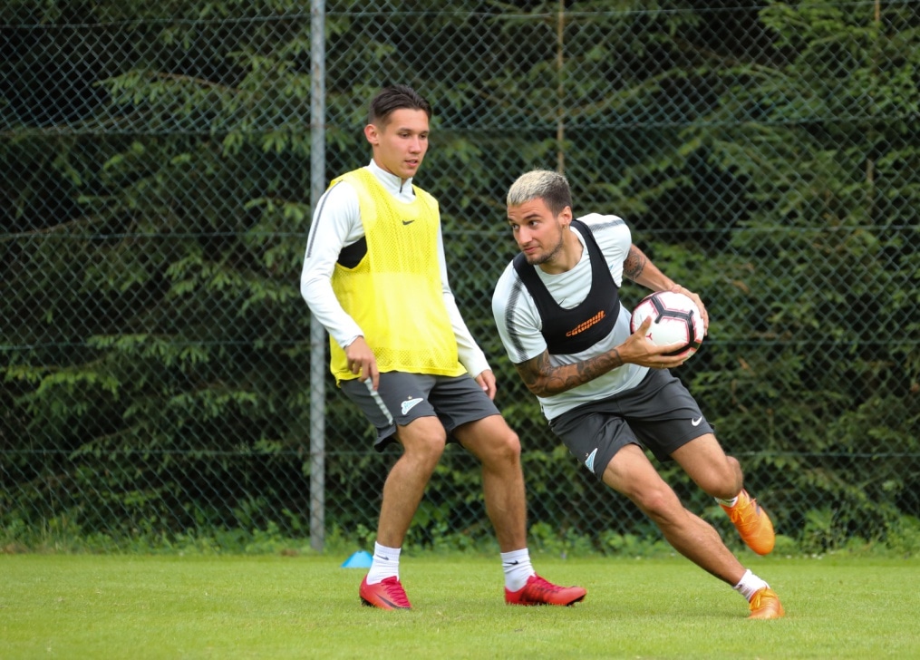 Вторые «Газпром» — тренировочные сборы в Австрии: 10 июля, вечерняя тренировка