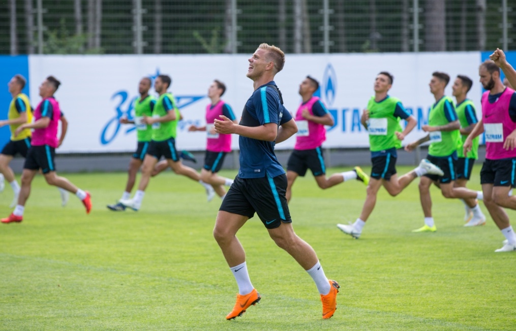 Тренировка «Зенита» перед матчем с «Енисеем»