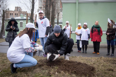 Посадка деревьев в рамках марафона «90 добрых дел»