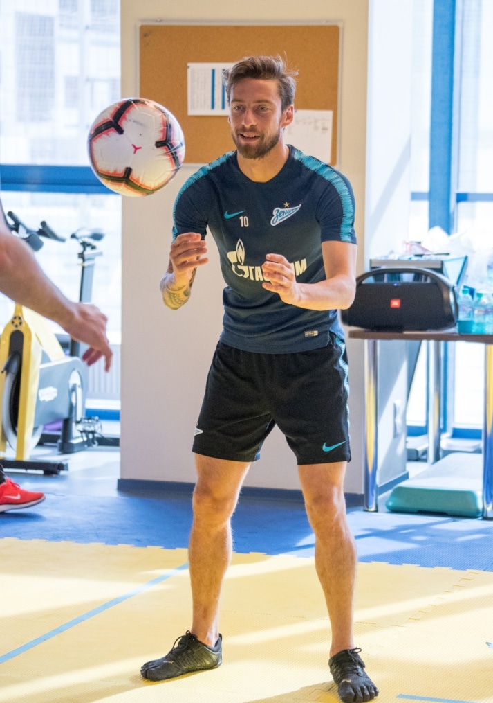 Тренировка «Зенита» в спортзале перед матчем с «Анжи»