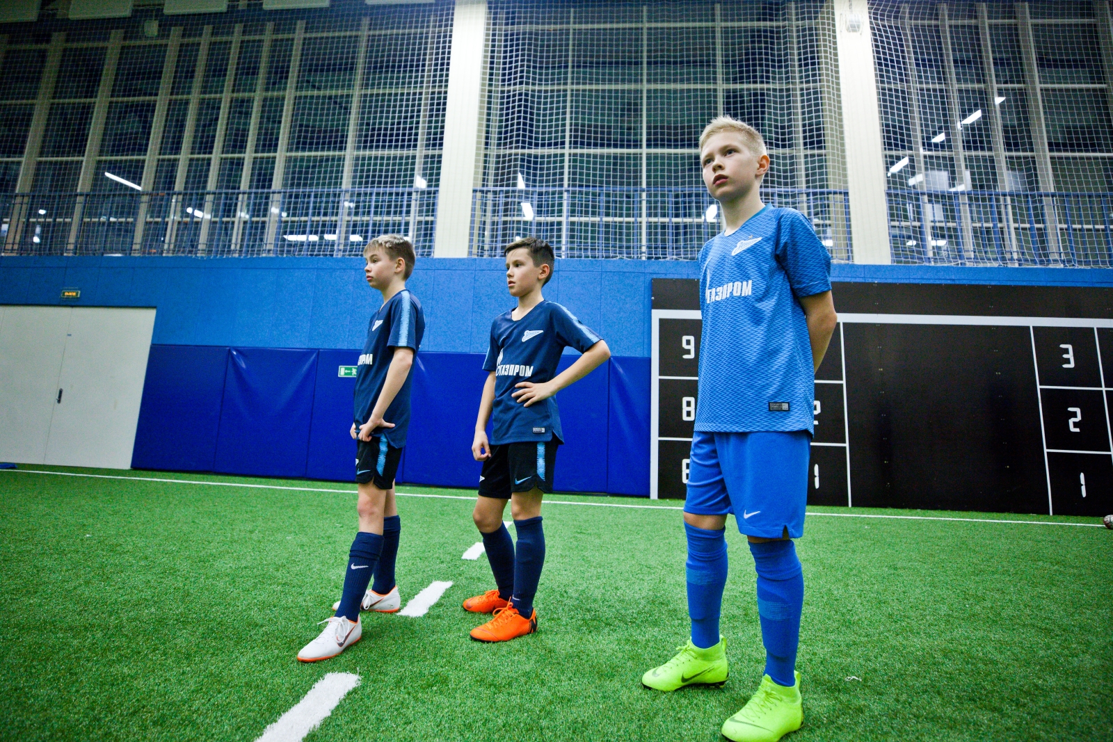 Победитель конкурса «Попади в „Зенит“» Роман Ведищев на тренировке в Академии