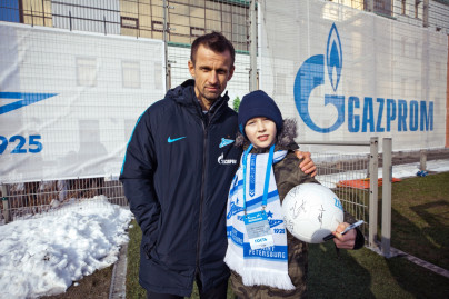 Победитель конкурса «Попади в „Зенит“» Роман Ведищев в «Газпром» — тренировочном центре