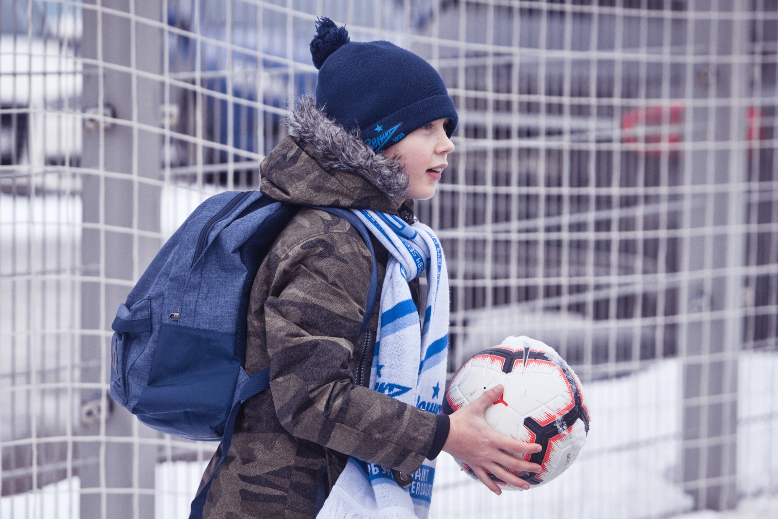 Победитель конкурса «Попади в „Зенит“» Роман Ведищев в «Газпром» — тренировочном центре