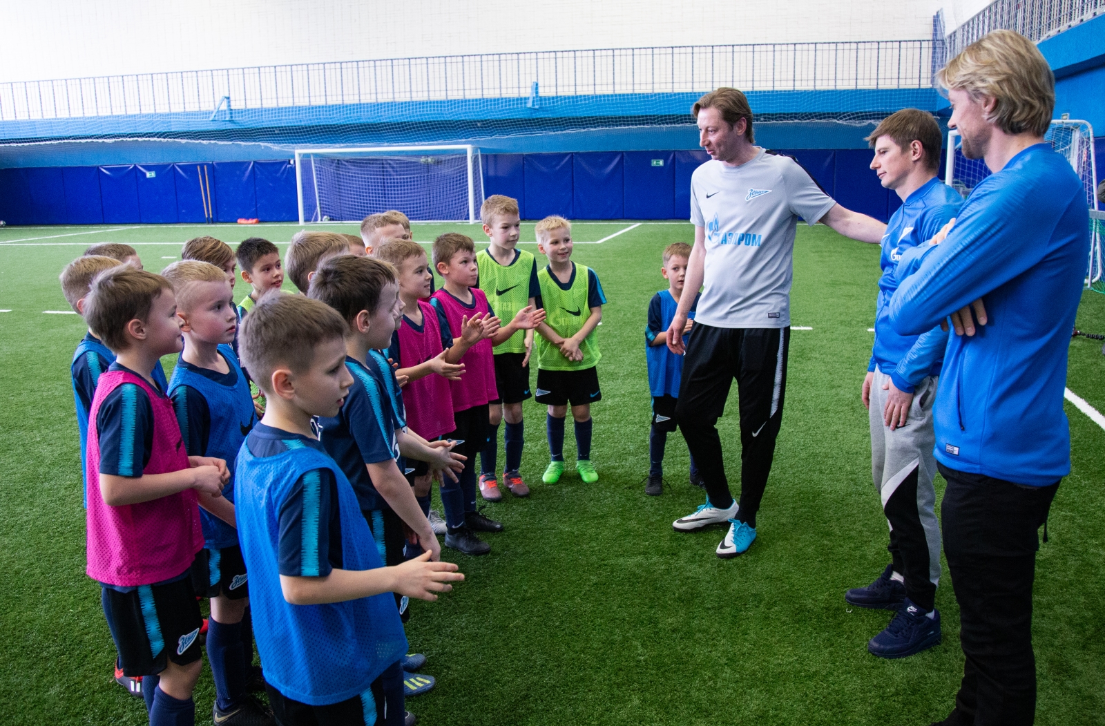 Андрей Аршавин и Анатолий Тимощук проводят мастер-класс в Академии «Зенита»