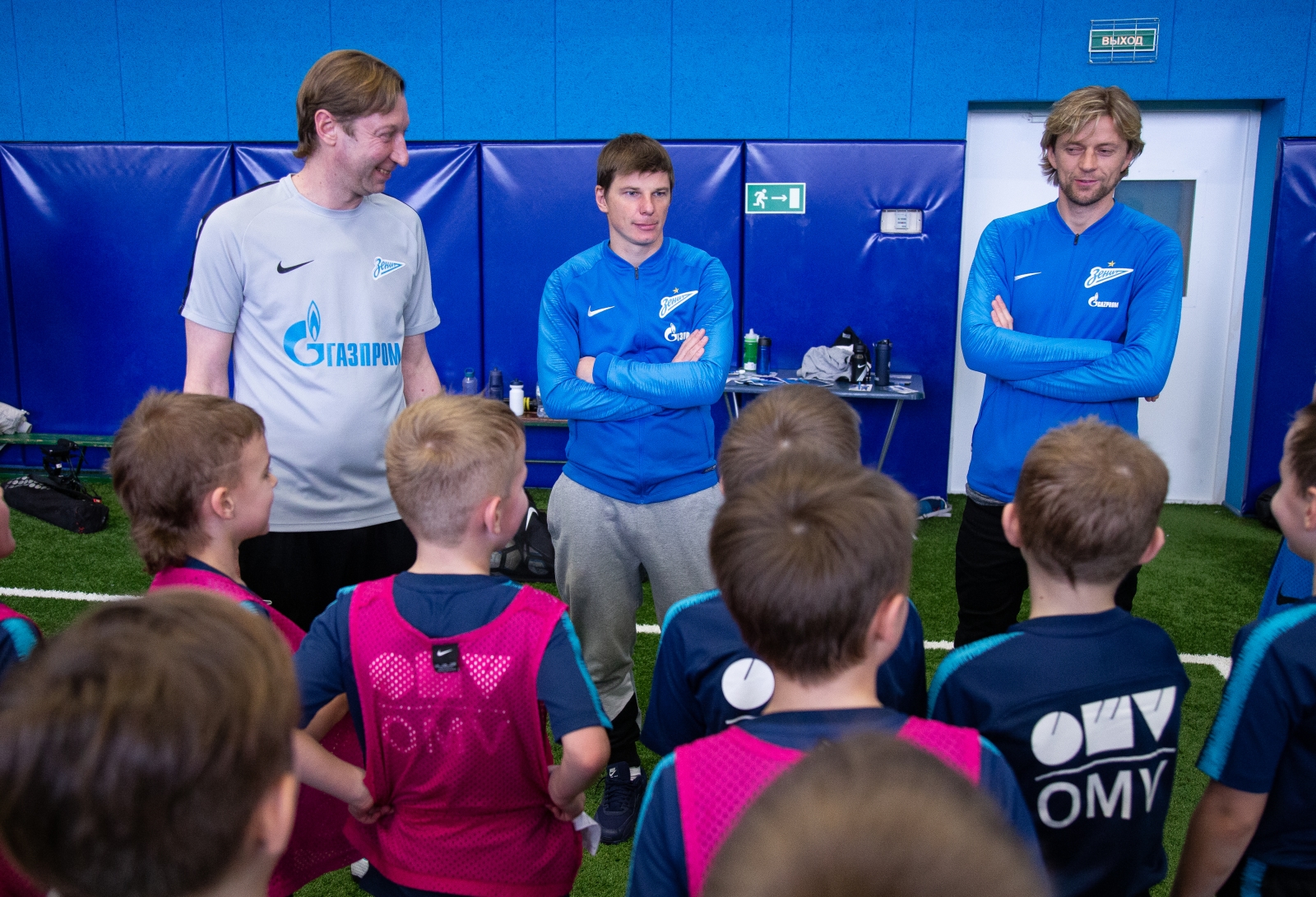 Андрей Аршавин и Анатолий Тимощук проводят мастер-класс в Академии «Зенита»