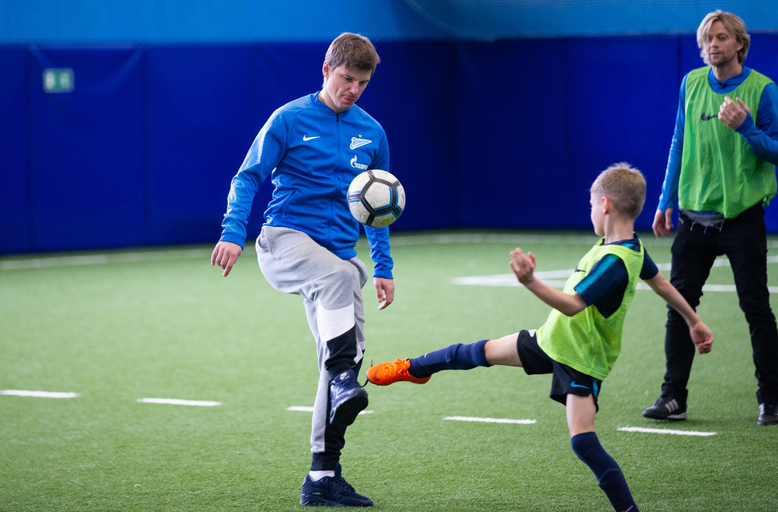 Андрей Аршавин и Анатолий Тимощук проводят мастер-класс в Академии «Зенита»