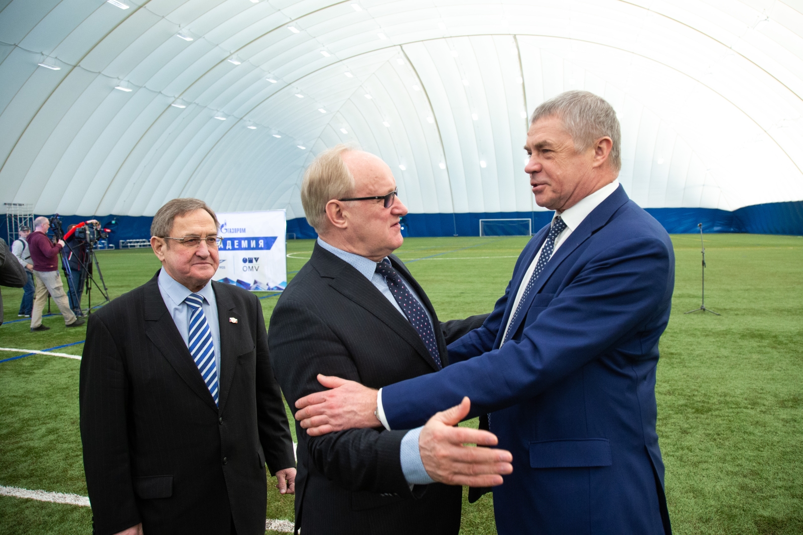 Церемония открытия футбольного манежа в «Газпром»-Академии