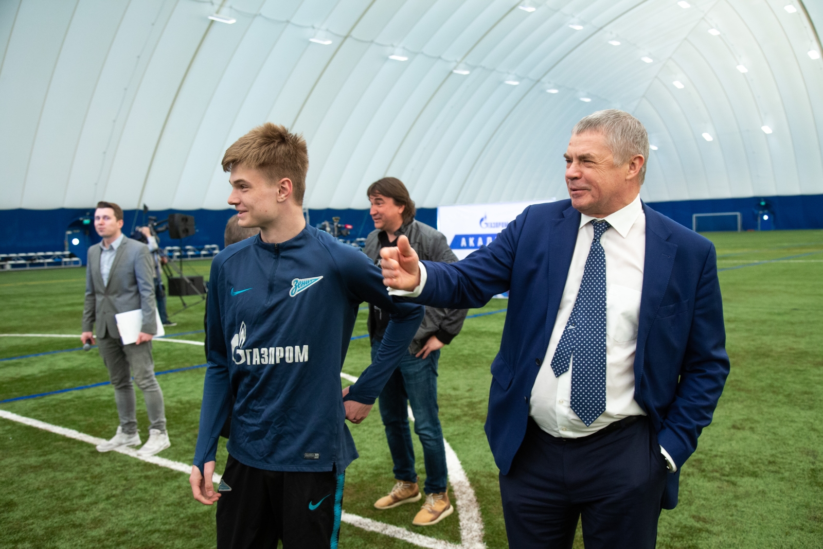 Церемония открытия футбольного манежа в «Газпром»-Академии