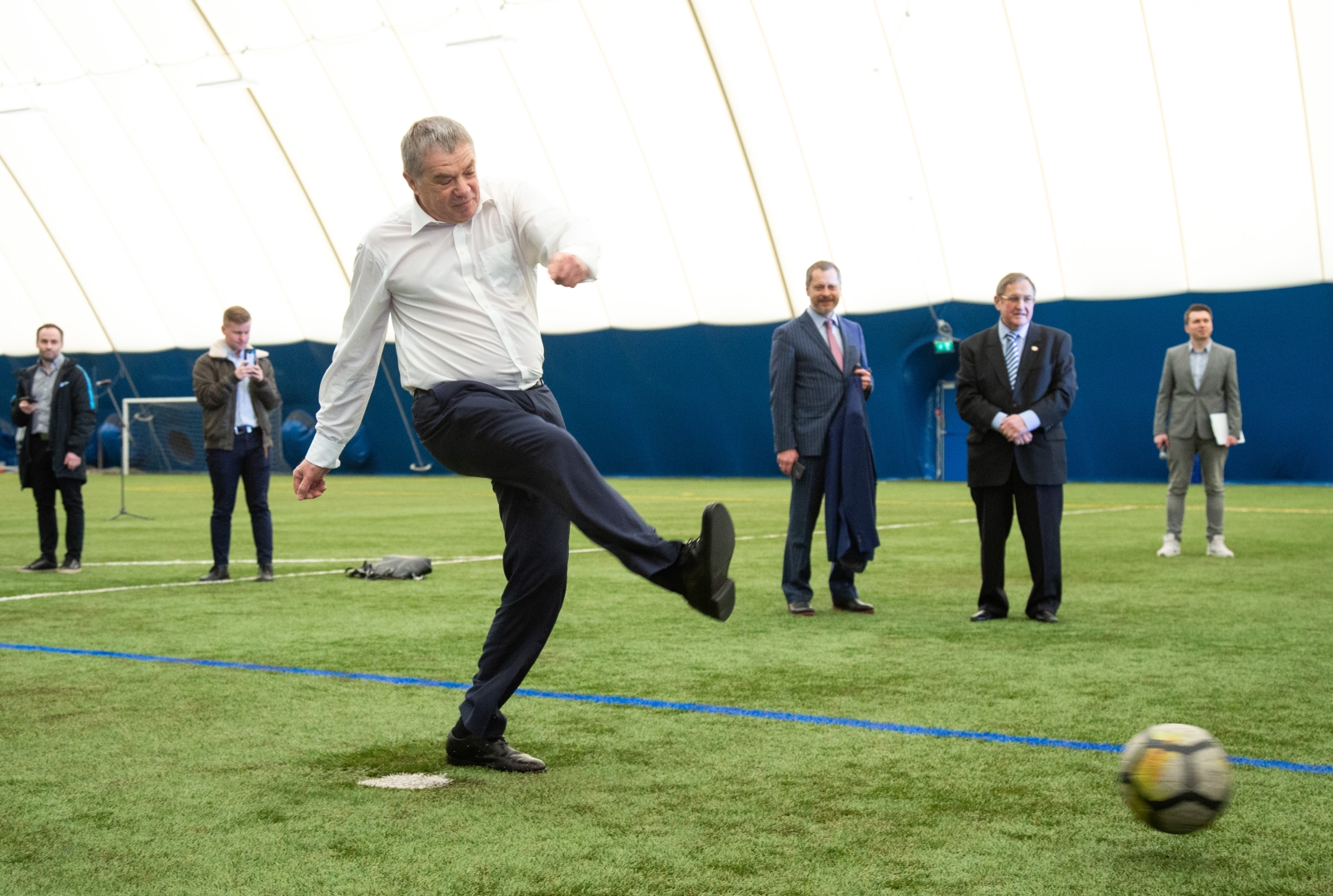 Церемония открытия футбольного манежа в «Газпром»-Академии