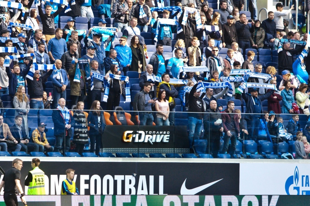 Сектор Чемпионов G-Drive на матче «Зенит» — «Енисей»