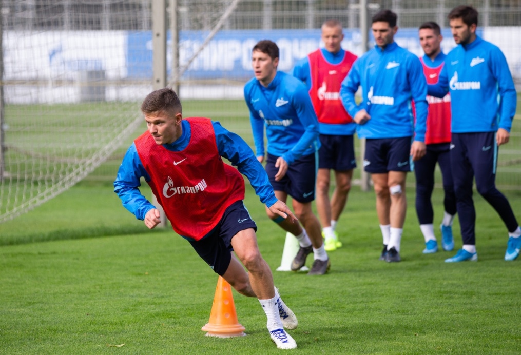 Тренировка «Зенита» перед матчем с «Рубином»