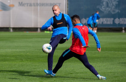 Тренировка «Зенита» перед матчем с «Рубином»