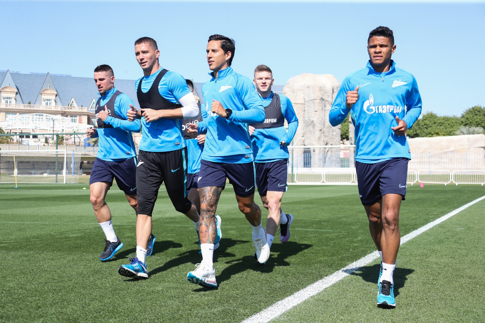 «Газпром»-тренировочные сборы в Катаре: 14 января, утренняя тренировка