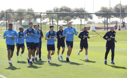 «Газпром»-тренировочные сборы в Катаре: 14 января, утренняя тренировка