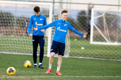 Вечерняя тренировка «Зенита»-м на сборе в Турции