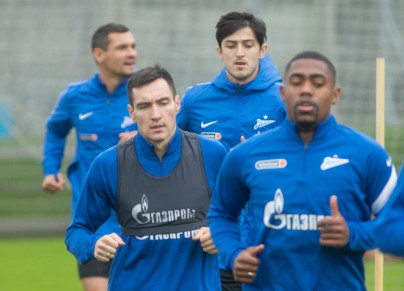 Тренировка «Зенита» перед матчем с «Уралом»