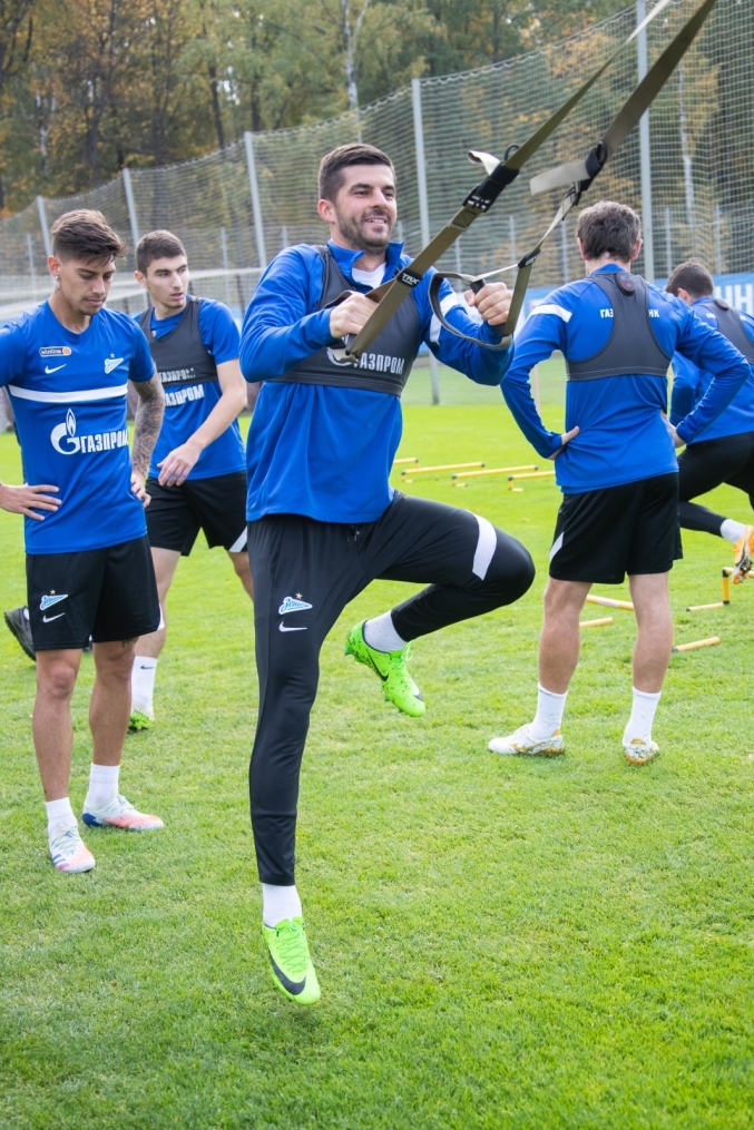 Тренировка «Зенита» перед матчем со «Спартаком»