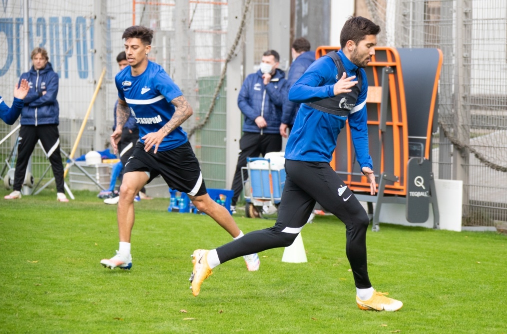 Тренировка «Зенита» перед матчем со «Спартаком»