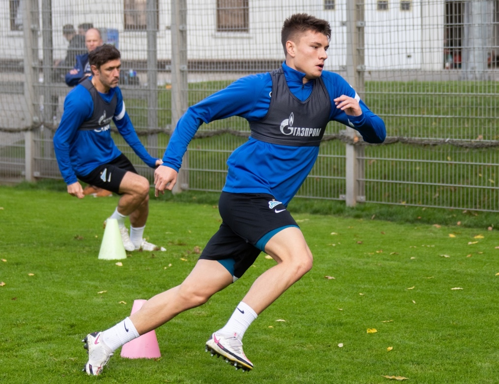Тренировка «Зенита» перед матчем со «Спартаком»