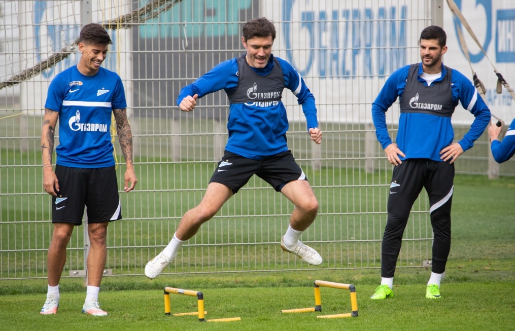 Тренировка «Зенита» перед матчем со «Спартаком»