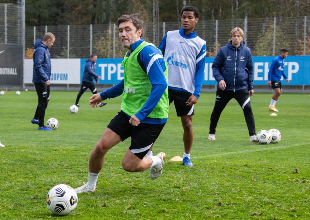 Тренировка «Зенита» перед матчем со «Спартаком»