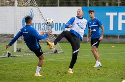 Тренировка «Зенита» перед матчем со «Спартаком»