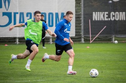 Тренировка «Зенита» перед матчем со «Спартаком»