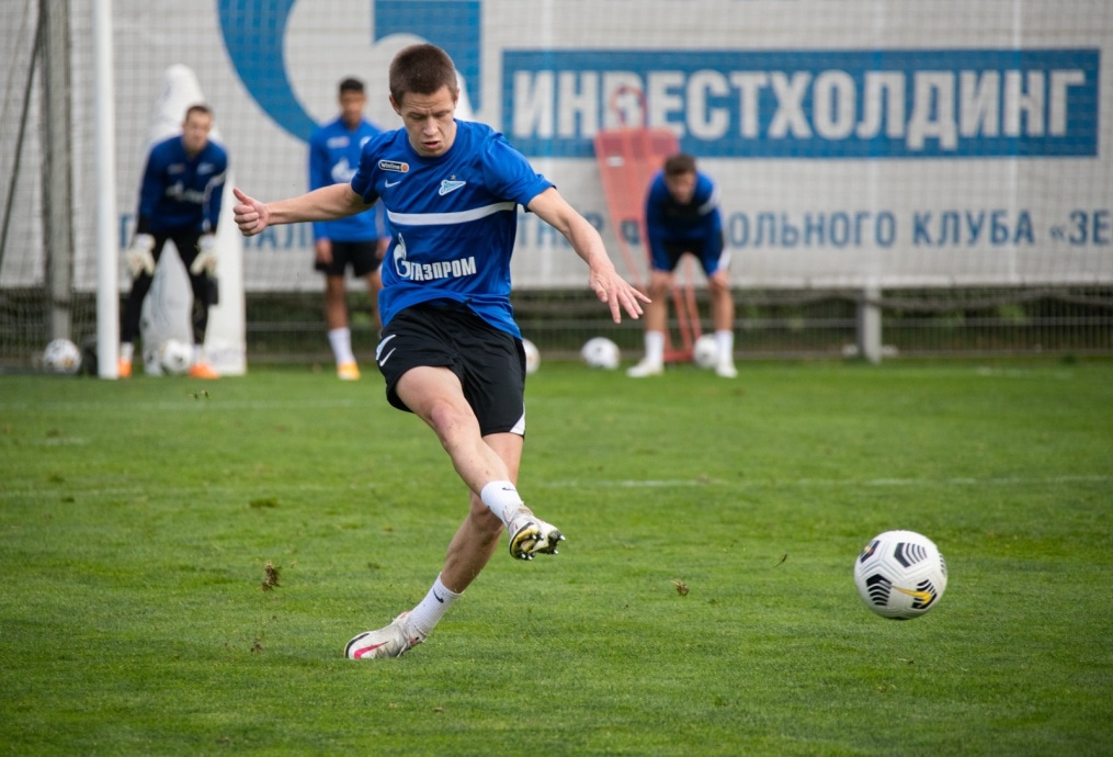 Тренировка «Зенита» перед матчем со «Спартаком»