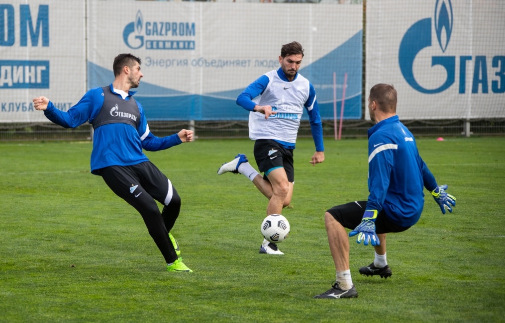 Тренировка «Зенита» перед матчем со «Спартаком»