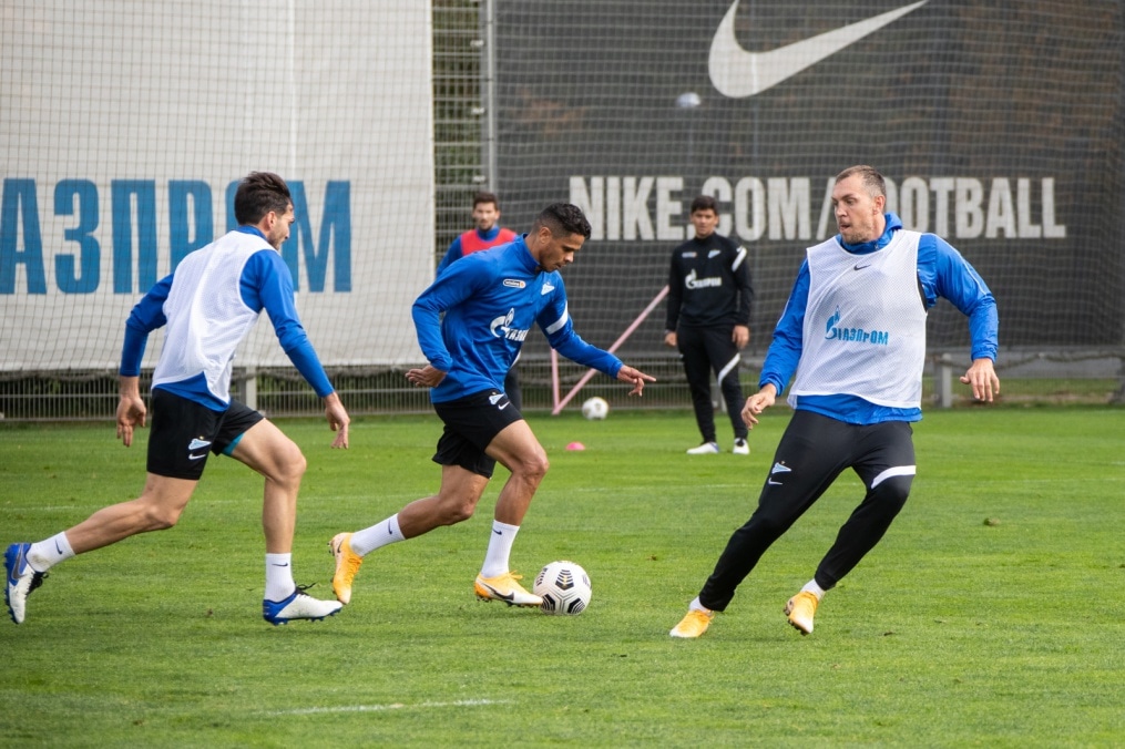 Тренировка «Зенита» перед матчем со «Спартаком»