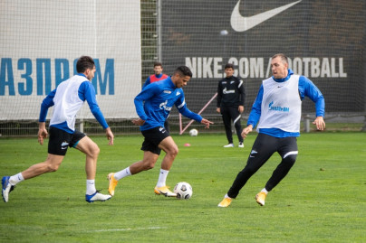 Тренировка «Зенита» перед матчем со «Спартаком»