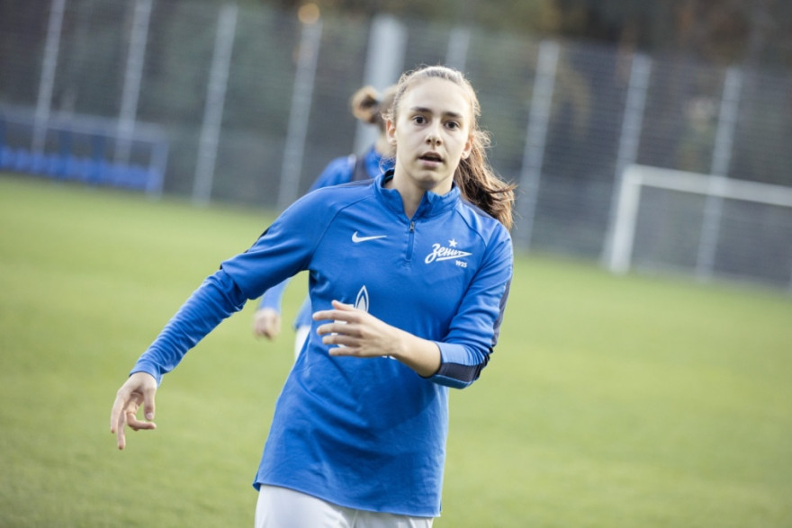 Тренировка женской команды «Зенит» перед матчем с «Локомотивом»
