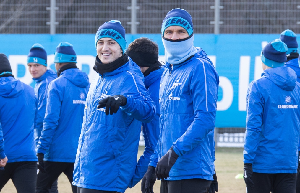 Тренировка «Зенита» перед матчем с «Рубином»