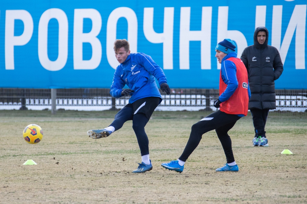 Тренировка «Зенита» перед матчем с «Рубином»