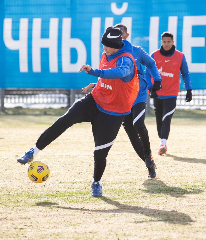 Тренировка «Зенита» перед матчем с «Рубином»