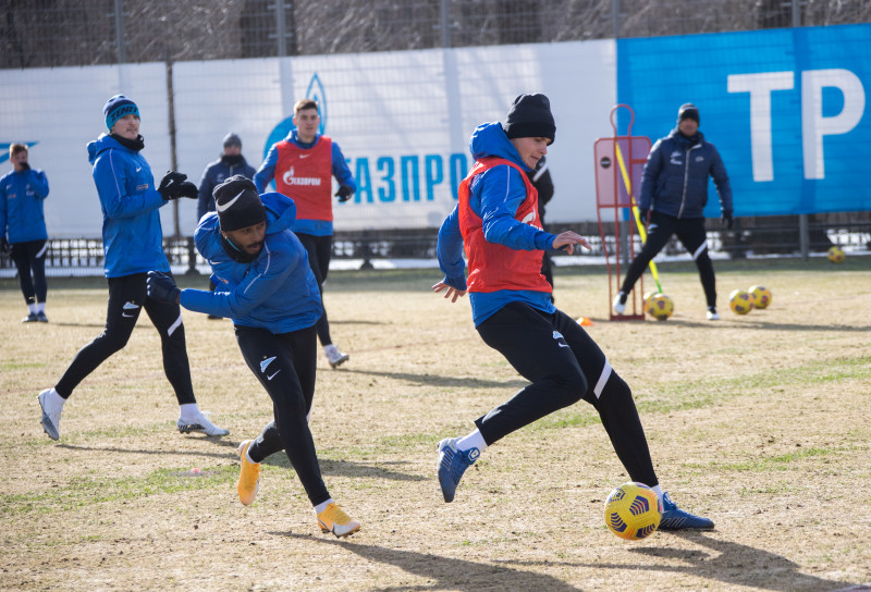 Тренировка «Зенита» перед матчем с «Рубином»