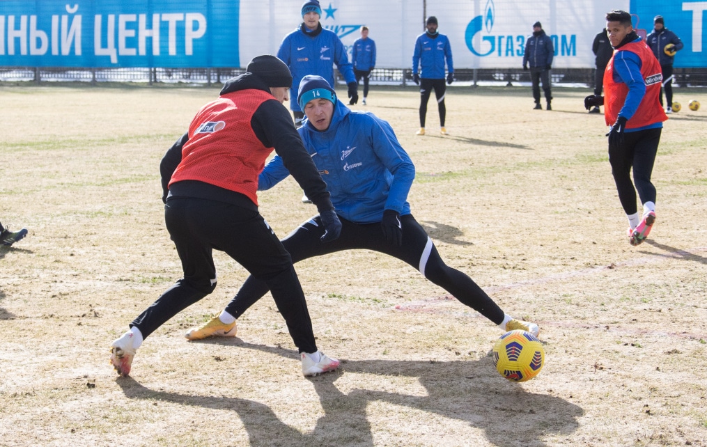 Тренировка «Зенита» перед матчем с «Рубином»