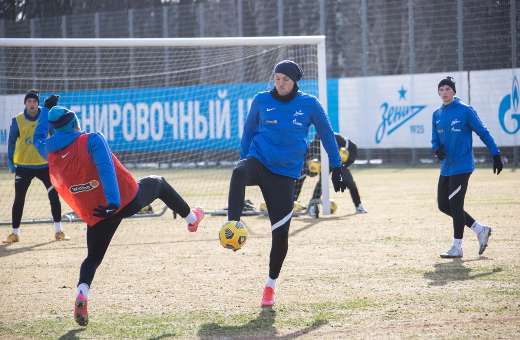 Тренировка «Зенита» перед матчем с «Рубином»