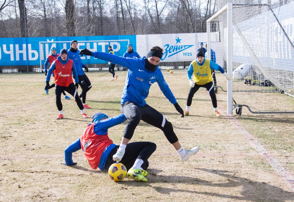 Тренировка «Зенита» перед матчем с «Рубином»