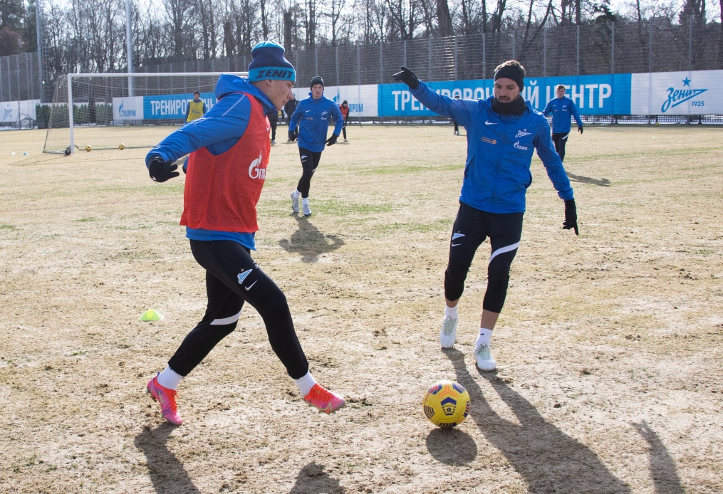 Тренировка «Зенита» перед матчем с «Рубином»