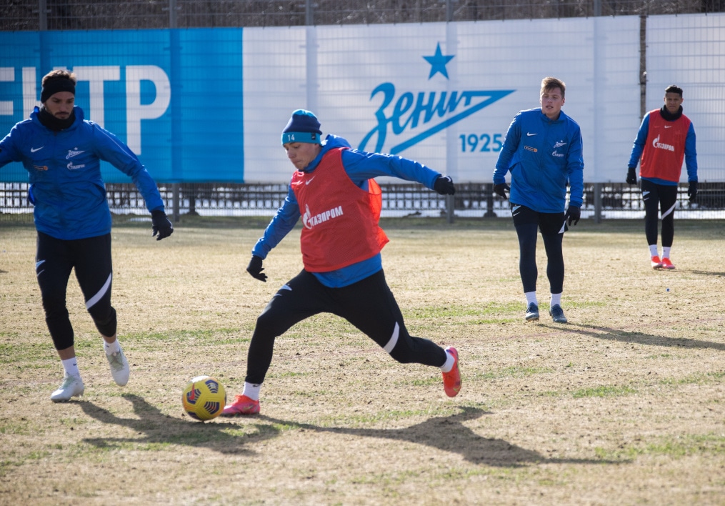Тренировка «Зенита» перед матчем с «Рубином»