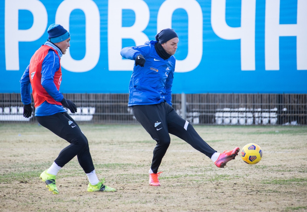 Тренировка «Зенита» перед матчем с «Рубином»