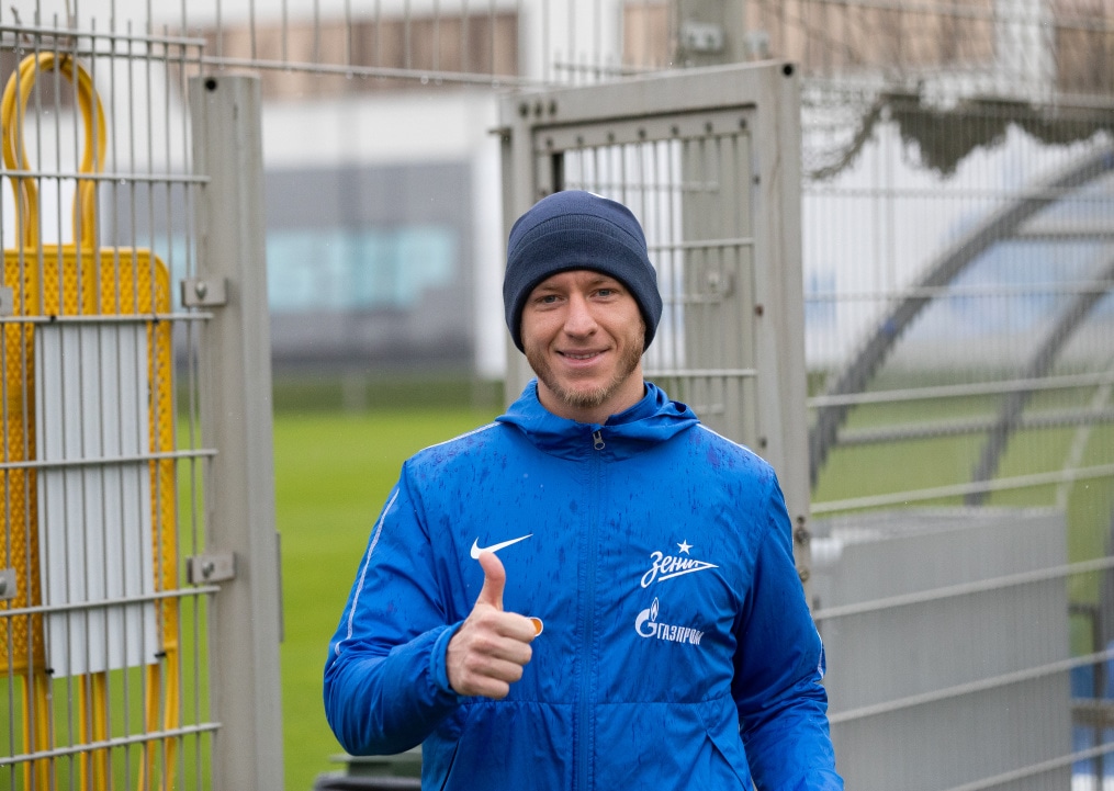 Тренировка «Зенита» перед матчем с «Уфой»