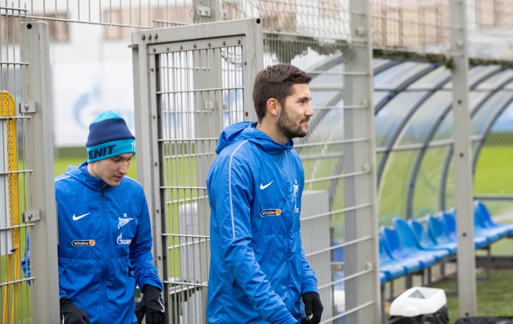 Тренировка «Зенита» перед матчем с «Уфой»