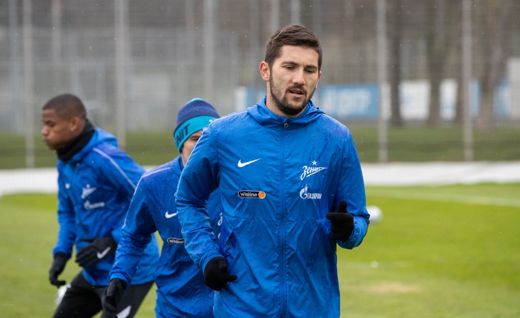 Тренировка «Зенита» перед матчем с «Уфой»