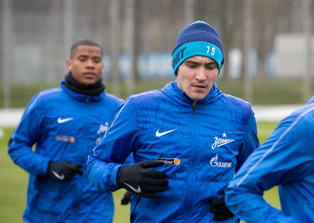 Тренировка «Зенита» перед матчем с «Уфой»