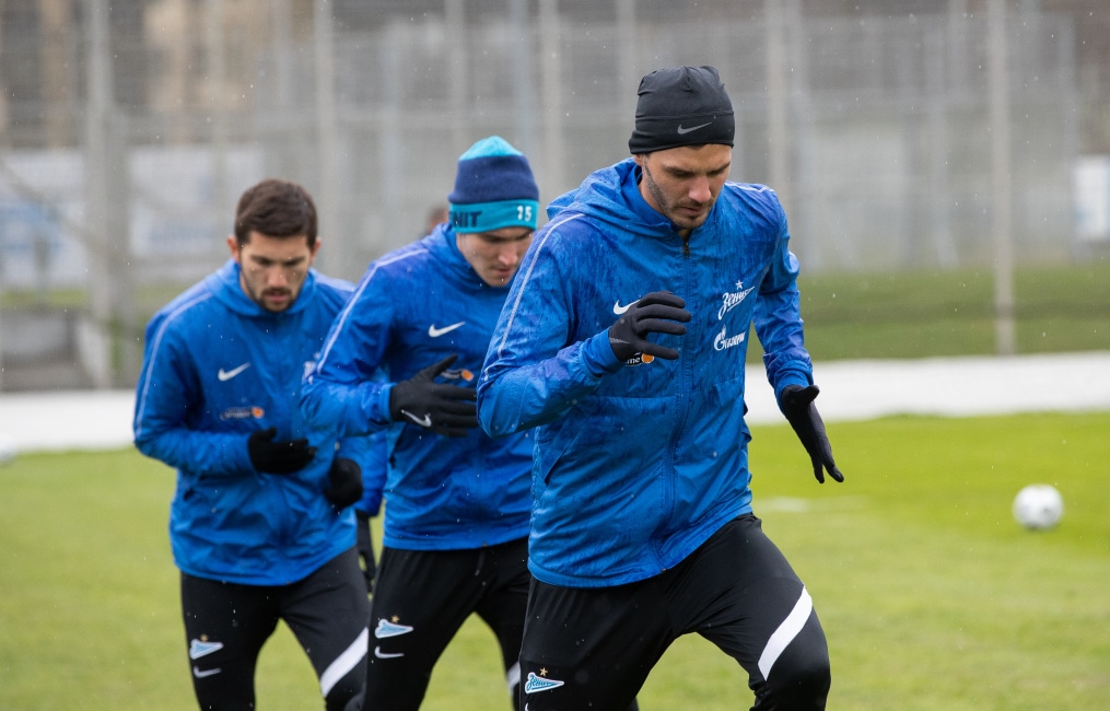 Тренировка «Зенита» перед матчем с «Уфой»