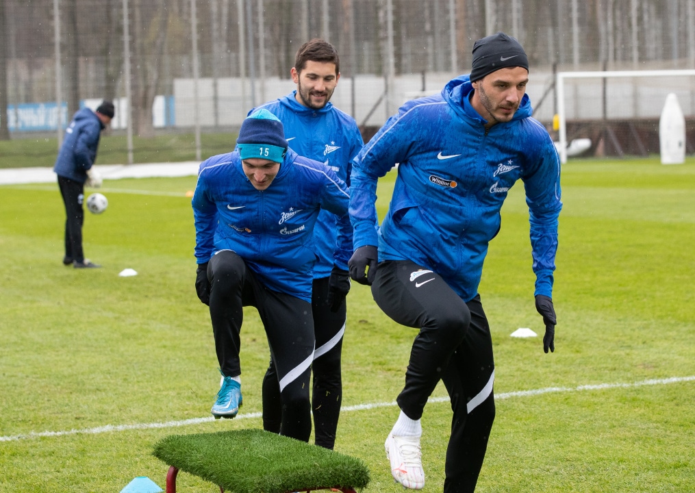 Тренировка «Зенита» перед матчем с «Уфой»
