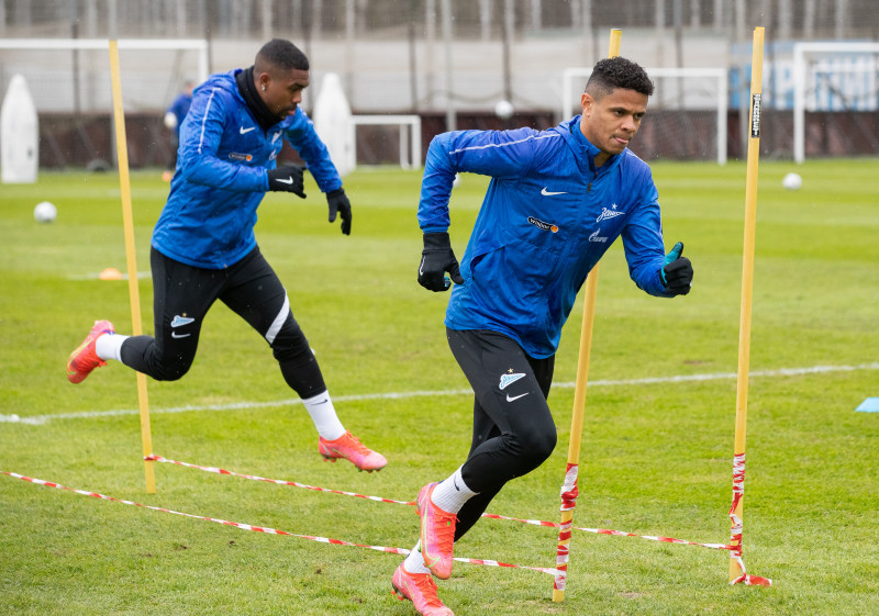 Тренировка «Зенита» перед матчем с «Уфой»